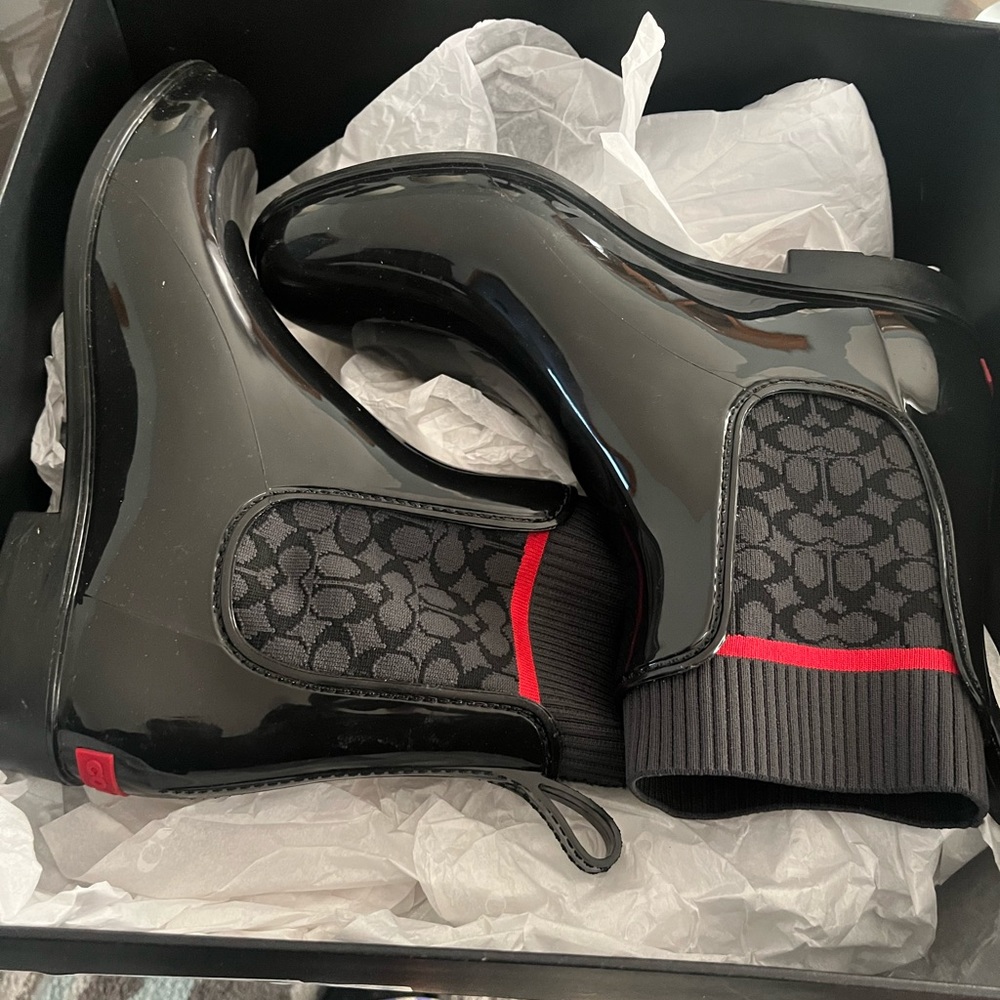 Coach rain boots